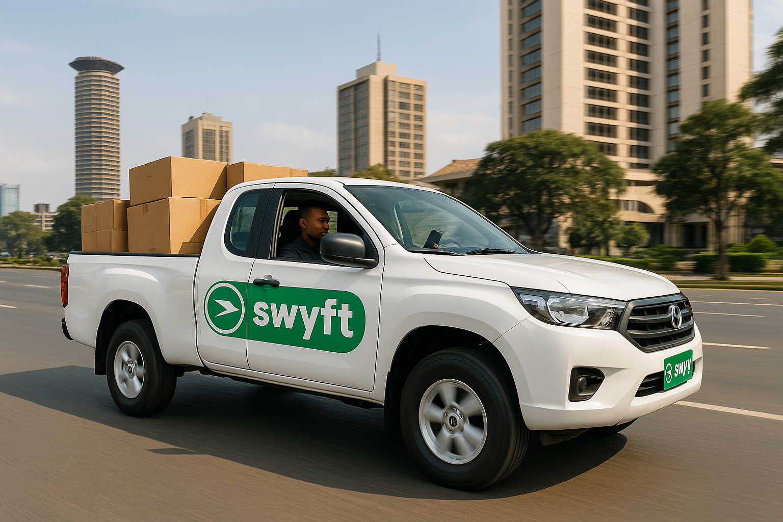 Swyft Lorry Moving Fast